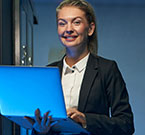 Business team working together in an office