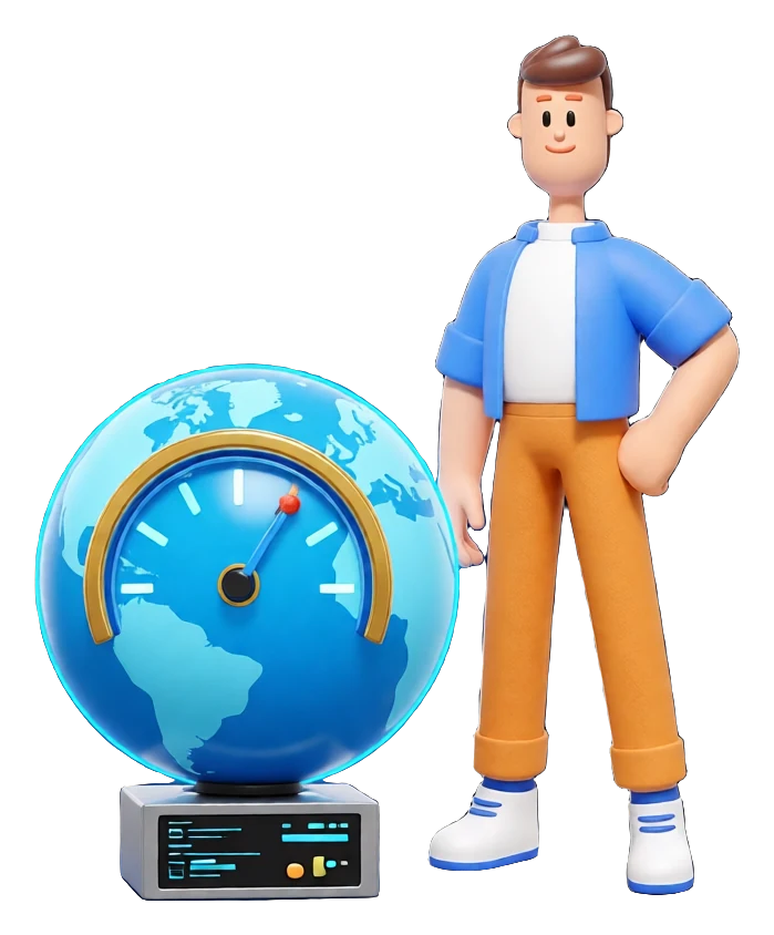 XS4Arabia 3D character — fast secure web hosting in Bahrain