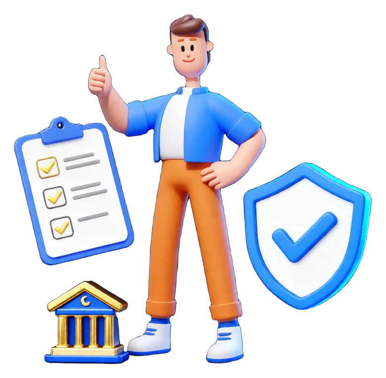 XS4Arabia 3D character — fax services for finance and insurance in Bahrain