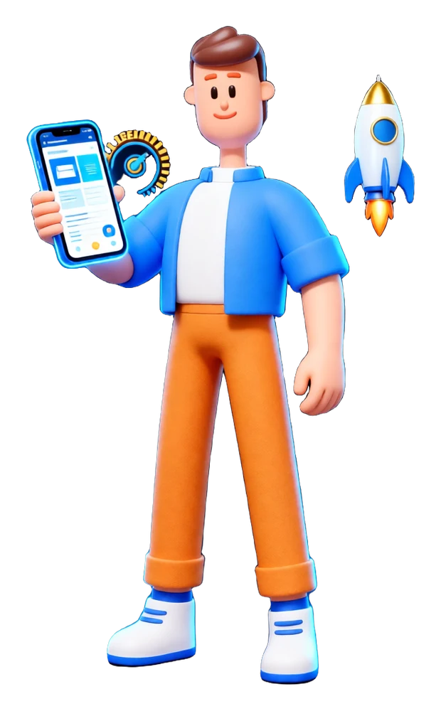 XS4Arabia 3D character — web design in Bahrain