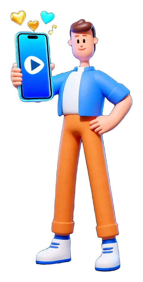 XS4Arabia 3D character — short-form vertical video for social media