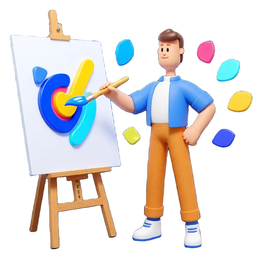 XS4Arabia 3D character — brand identity and logo design in Bahrain