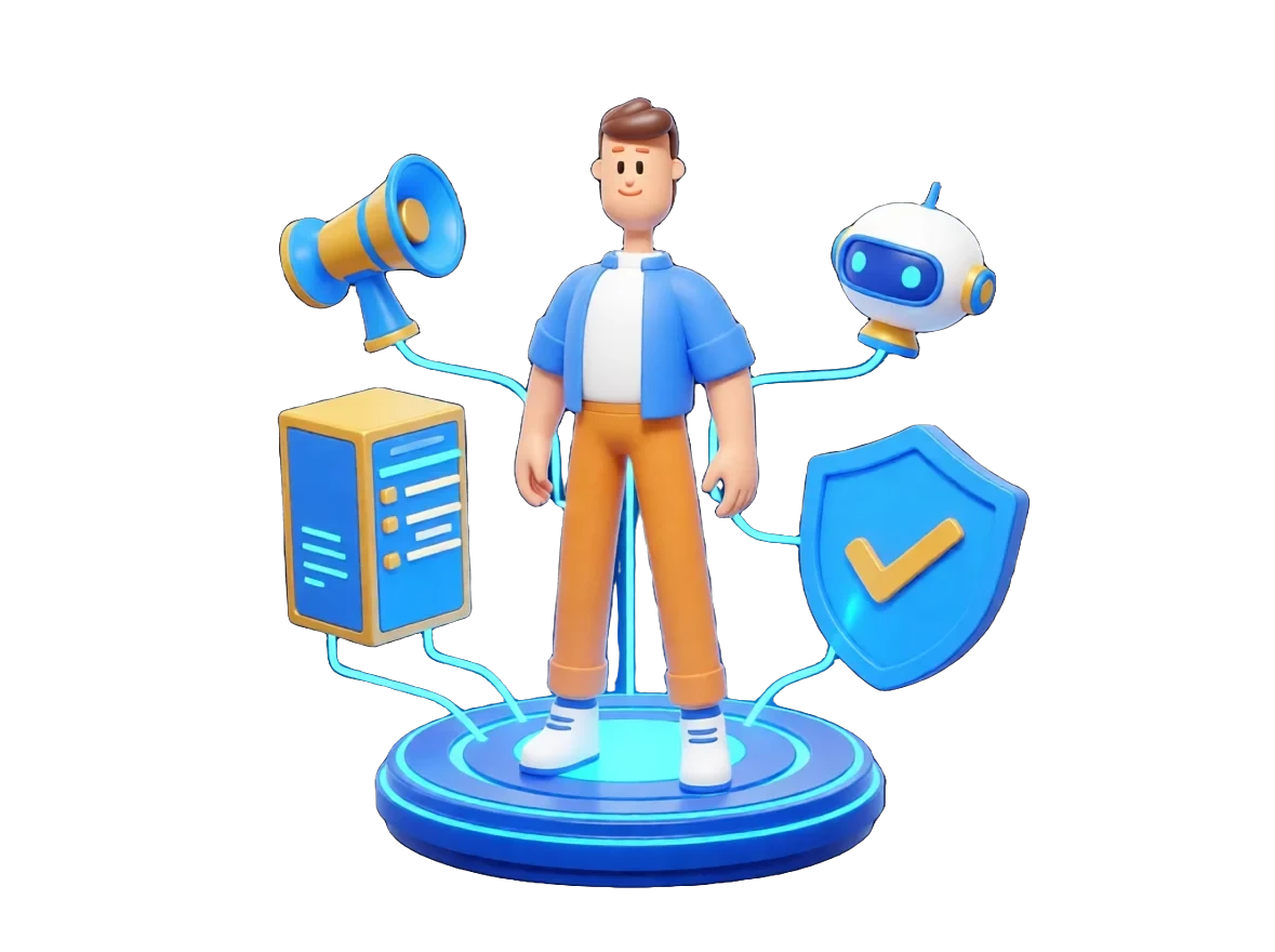 XS4Arabia 3D character — IT and digital marketing services in Bahrain