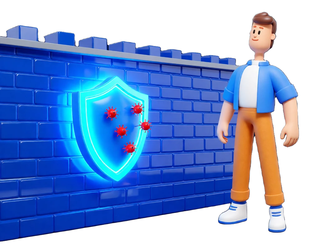 XS4Arabia 3D character — network security and firewall in Bahrain