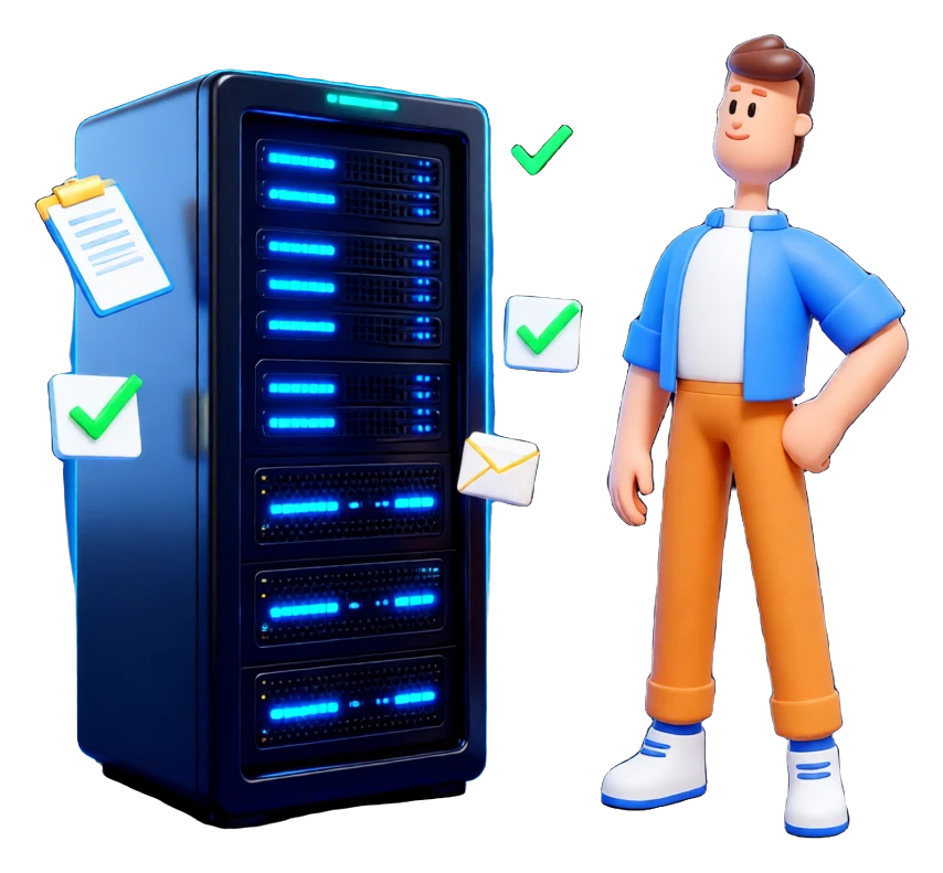 XS4Arabia 3D character — reliable business fax infrastructure in Bahrain