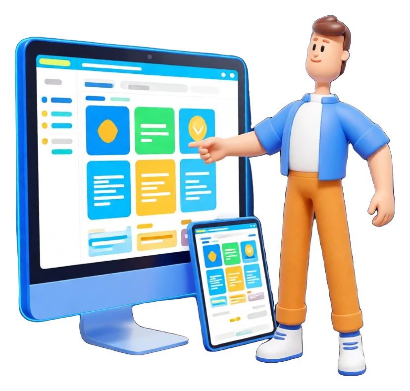 XS4Arabia 3D character — web design in Bahrain