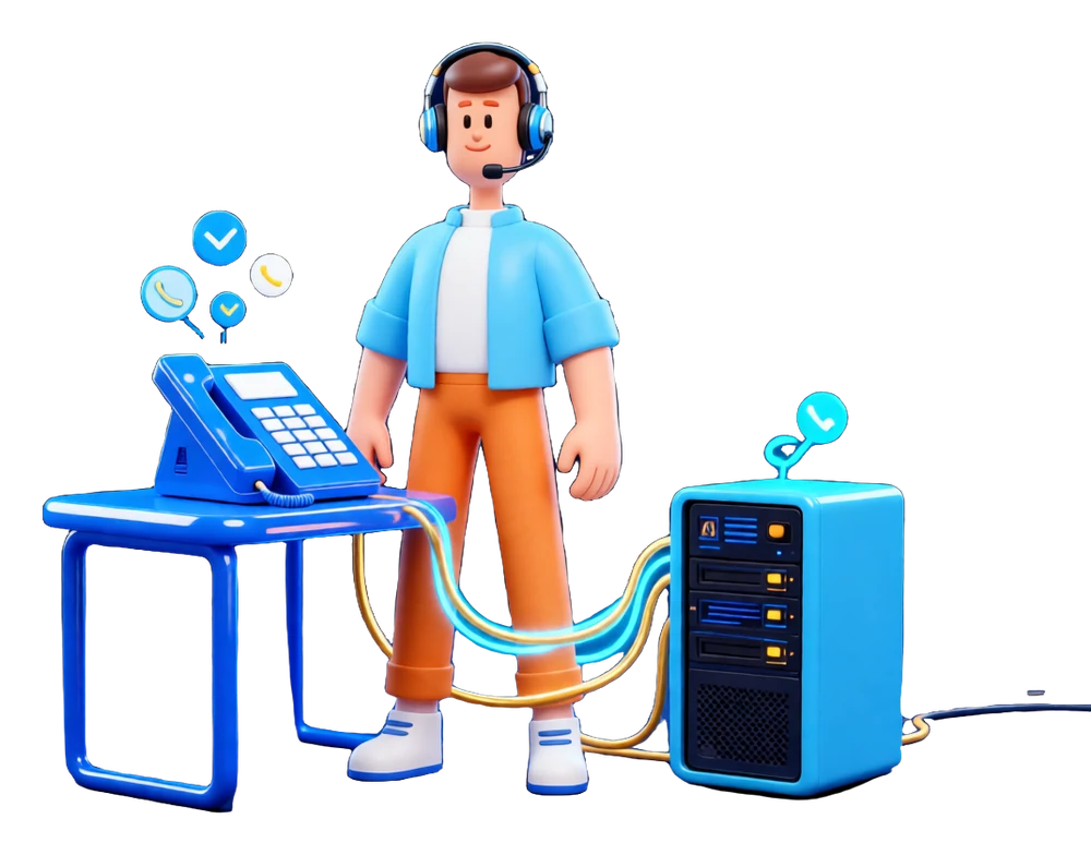XS4Arabia 3D character — open-source VoIP telephony in Bahrain