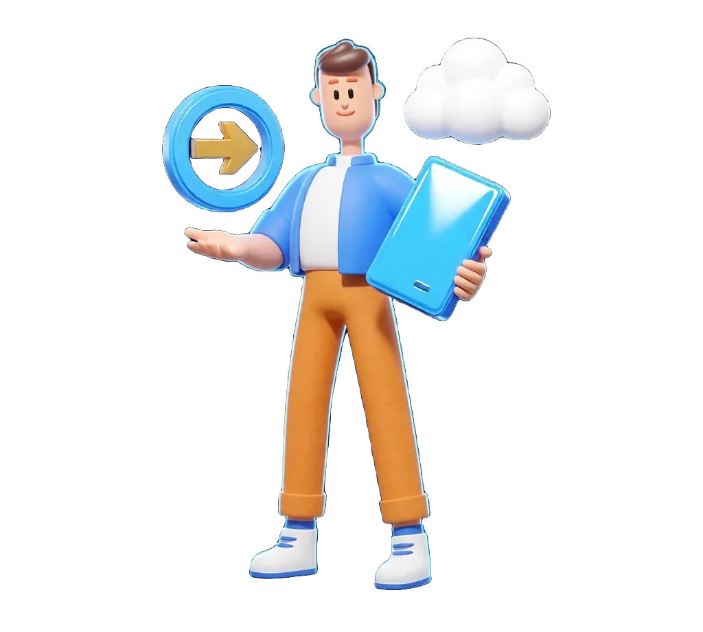 XS4Arabia 3D character — IT and digital marketing services in Bahrain