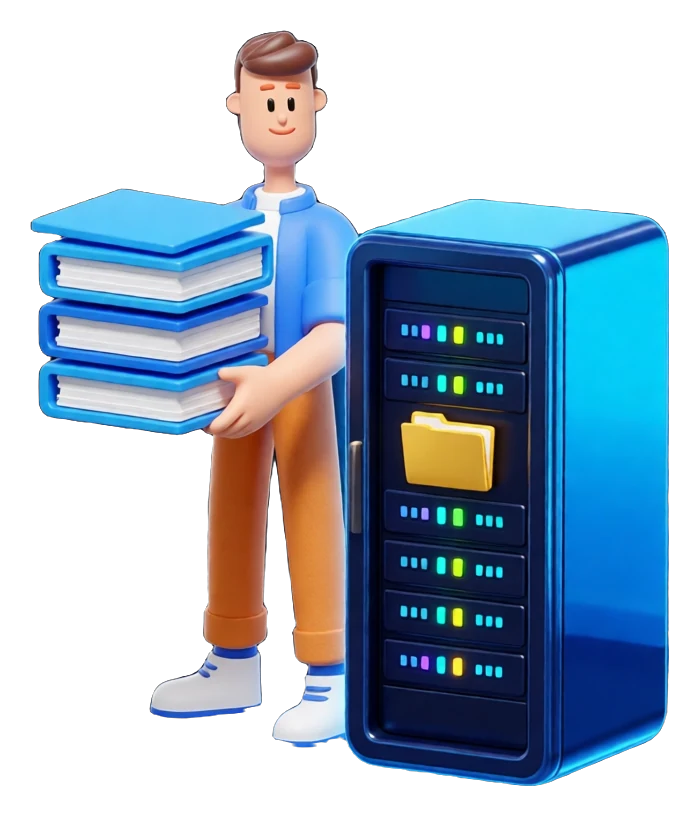 XS4Arabia 3D character — shared file server for teams in Bahrain